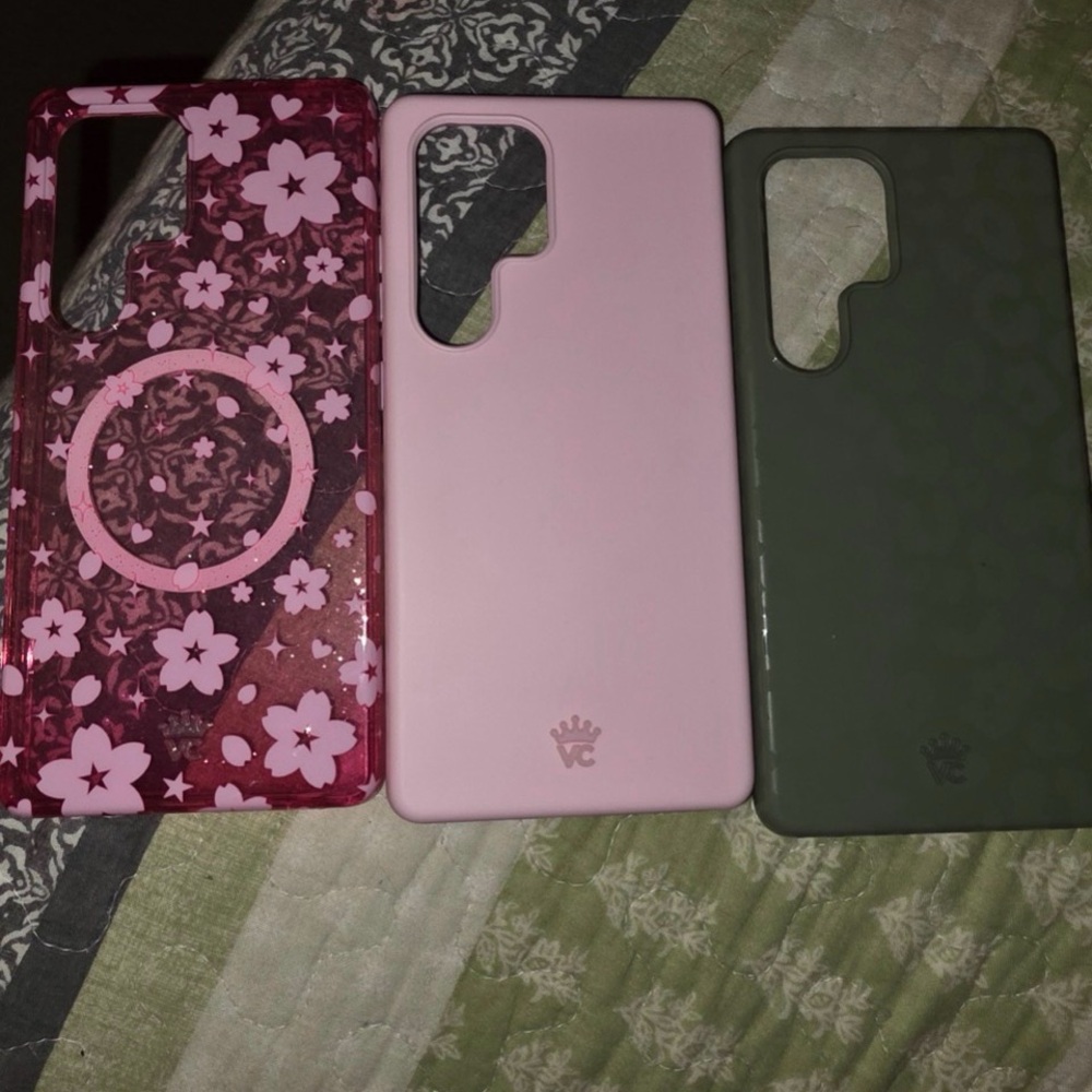 Velvet Caviar Pink and Green Floral Phone Cases